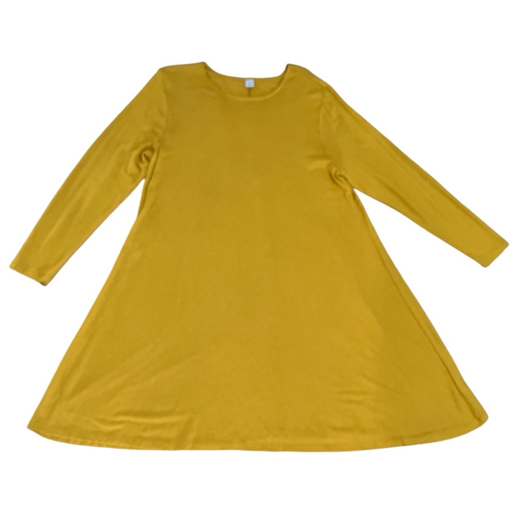 Long-Sleeve Mini Swing Dress